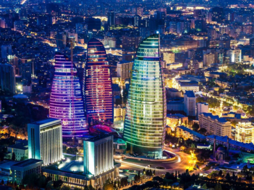 Azerbaijan with Kazakhstan