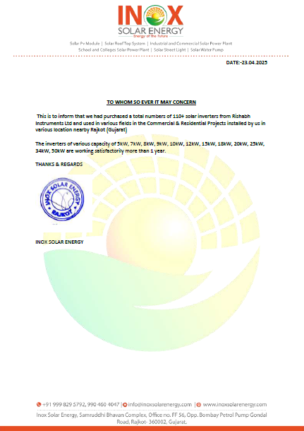 INOX Solar Energy, Rajkot